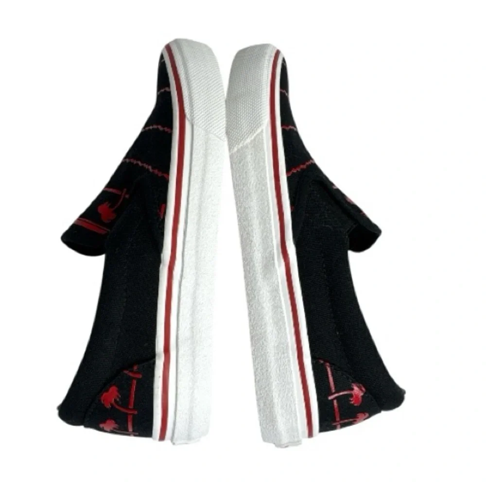 In-N-Out Burger Palm Tree Slip On Sneakers Black Red Size 7.5